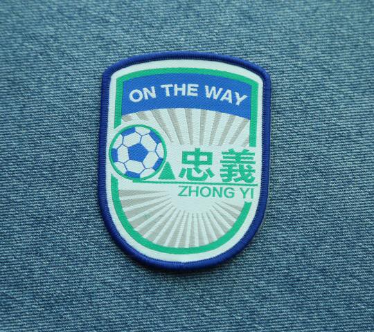 Low Minimum Free Sample Custom Machine Woven Sports team Cloth Patch Manufacture