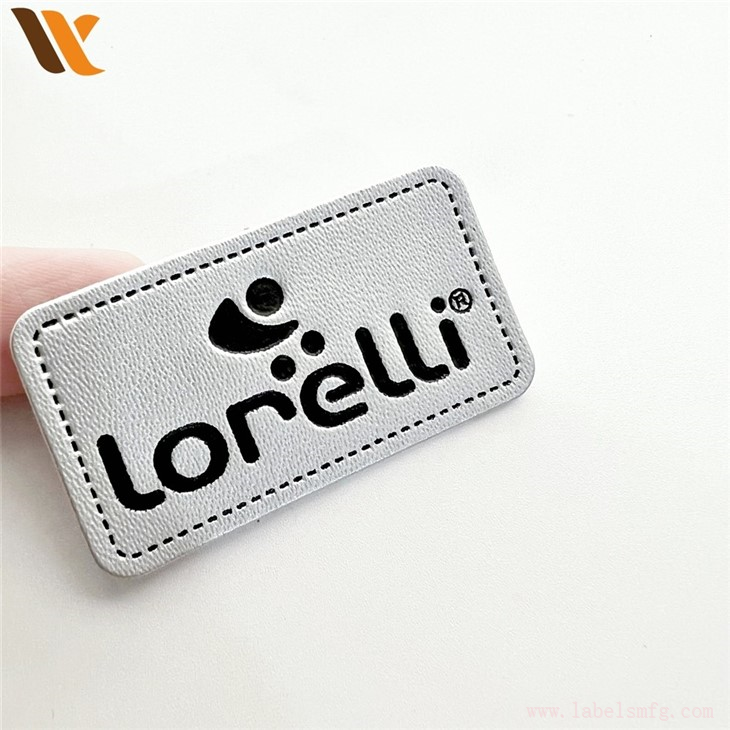 Siliver Color Synthetic PU Faux Leather Label
